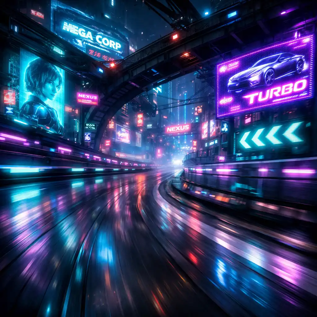 Cyberpunk városi pálya