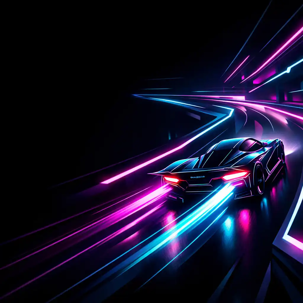 Neon vector racing jelenet